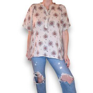 PIETSIE Atlin Short Sleeve Boho Henley Top